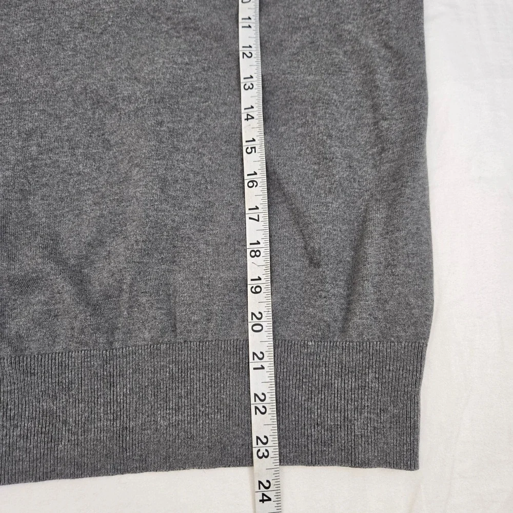 Banana Republic Luxury Blend V-Neck Sweater S Silk Cashmere Cotton‎ Gray Slim